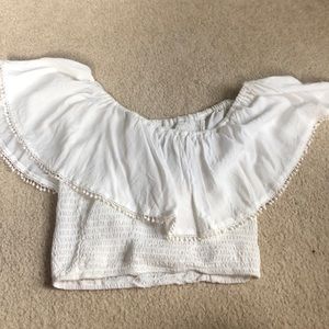 Cinch off the shoulder top